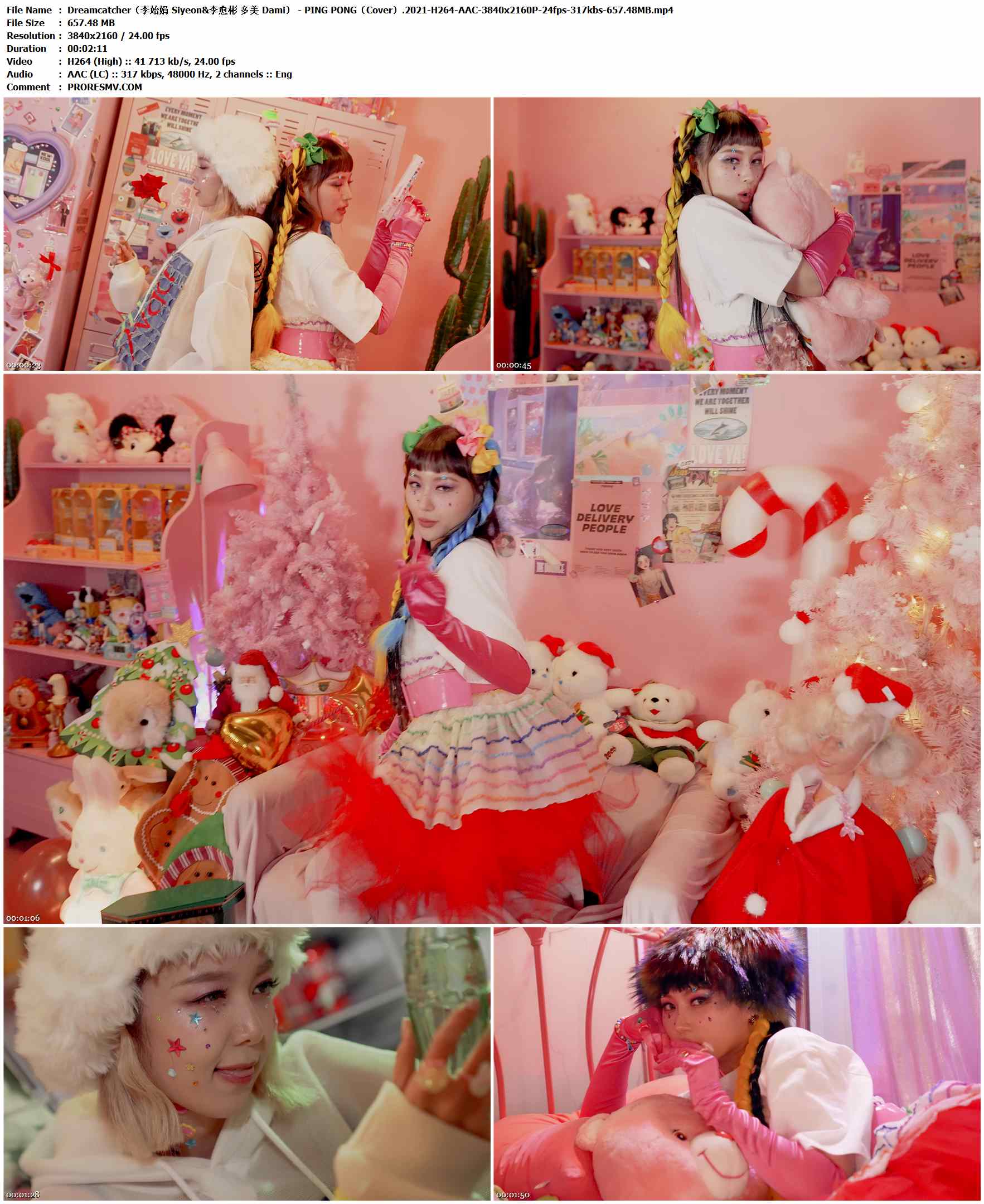 Dreamcatcher（李始娟 Siyeon&李愈彬 多美 Dami） - PING PONG（Cover）.2021-H264-AAC-3840x2160P-24fps-317kbs-657.48MB官方MV_高清MV